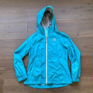 ZeroXposur Teal Kids Hooded Full Zip Lightweight Windbreaker Size Small 7 / 8